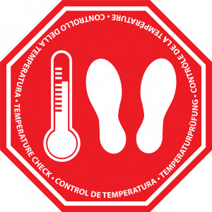 Temperatuur-check-vloersticker Ø 430 mm